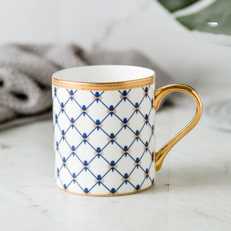 Nordic Style Ins Light Luxury Gold Painted Ceramic Cup