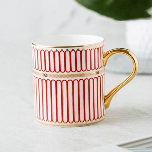 Nordic Style Ins Light Luxury Gold Painted Ceramic Cup