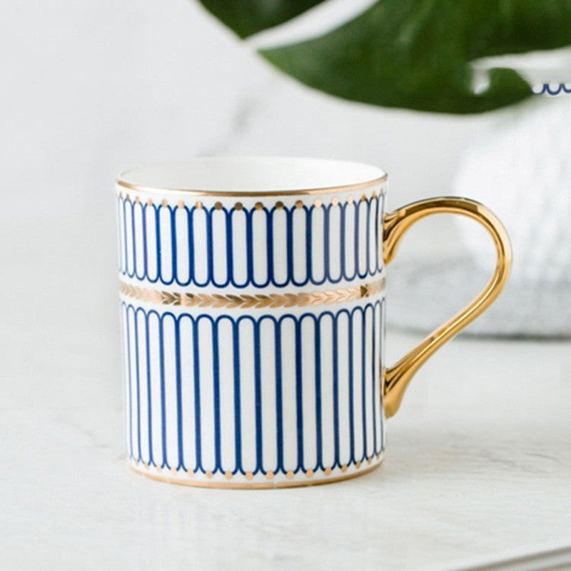 Nordic Style Ins Light Luxury Gold Painted Ceramic Cup